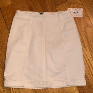 White Free People mini skirt